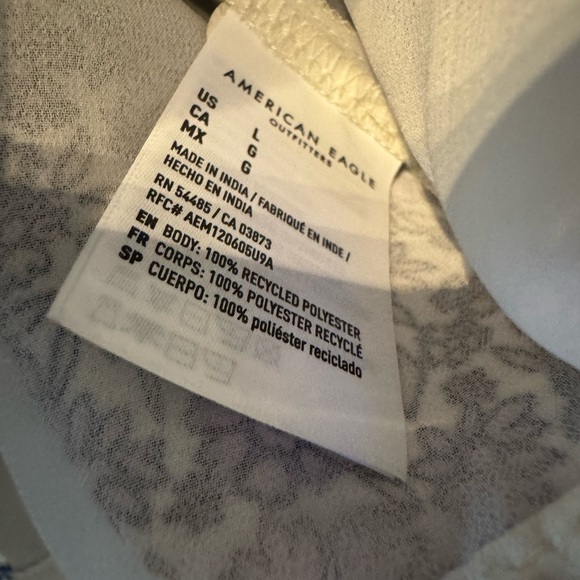 AMERICAN EAGLE 🍃Women’s OFF the SHOULDER Floral Blouse, L - Picture 7 of 8